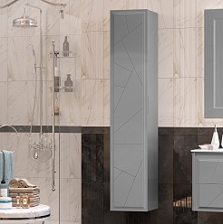 Opadiris Шкаф пенал Луиджи 35 подвесной серый матовый – фотография-3